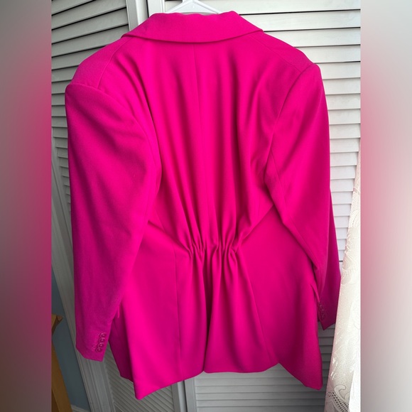 Express Neon Berry Boyfriend Blazer - Picture 3 of 3